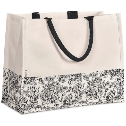 Okiyo Hana Printed Cotton Tote Close Up